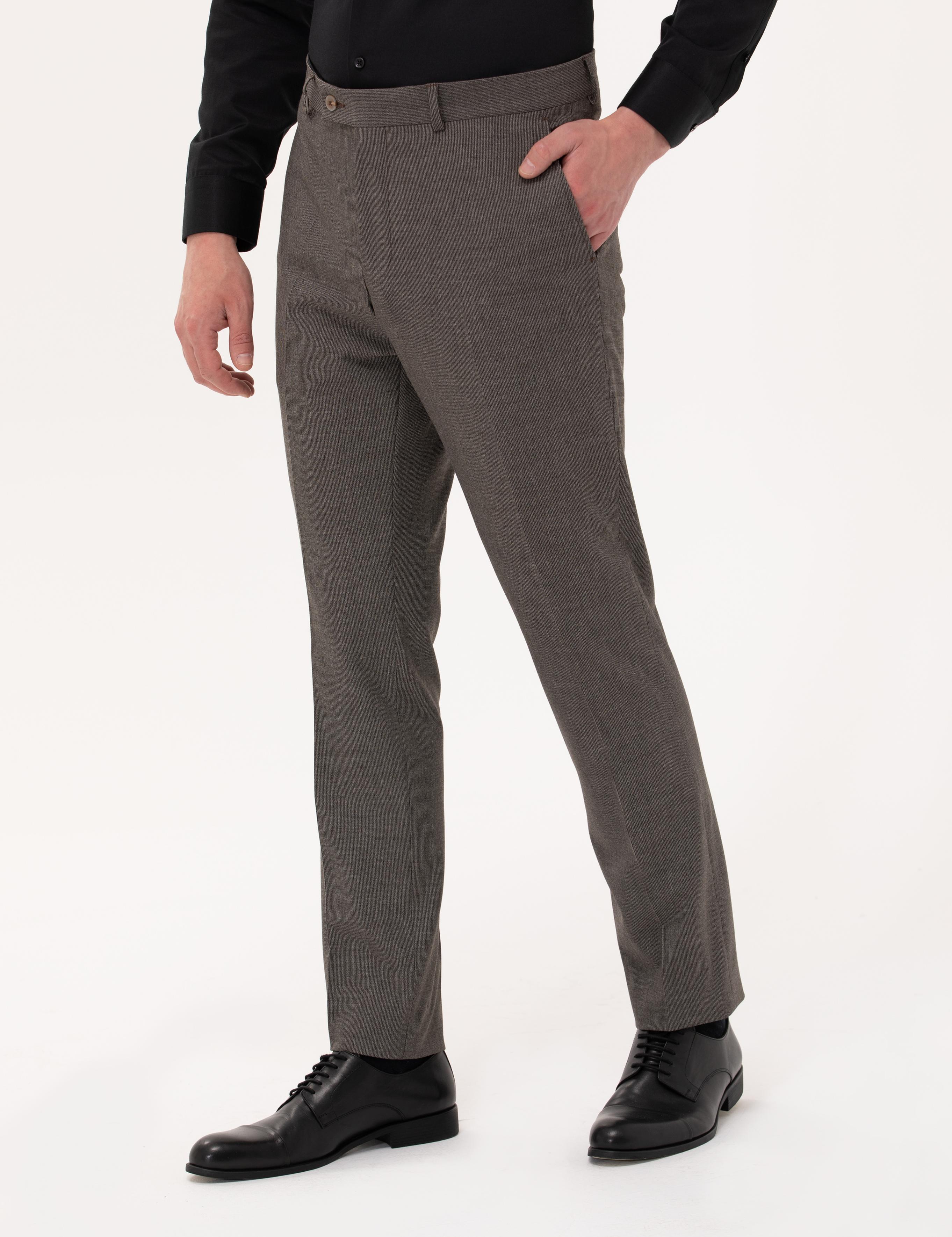 Kahverengi Slim Fit Kumaş Pantolon