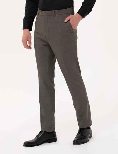 Kahverengi Slim Fit Kumaş Pantolon - 50267506114
