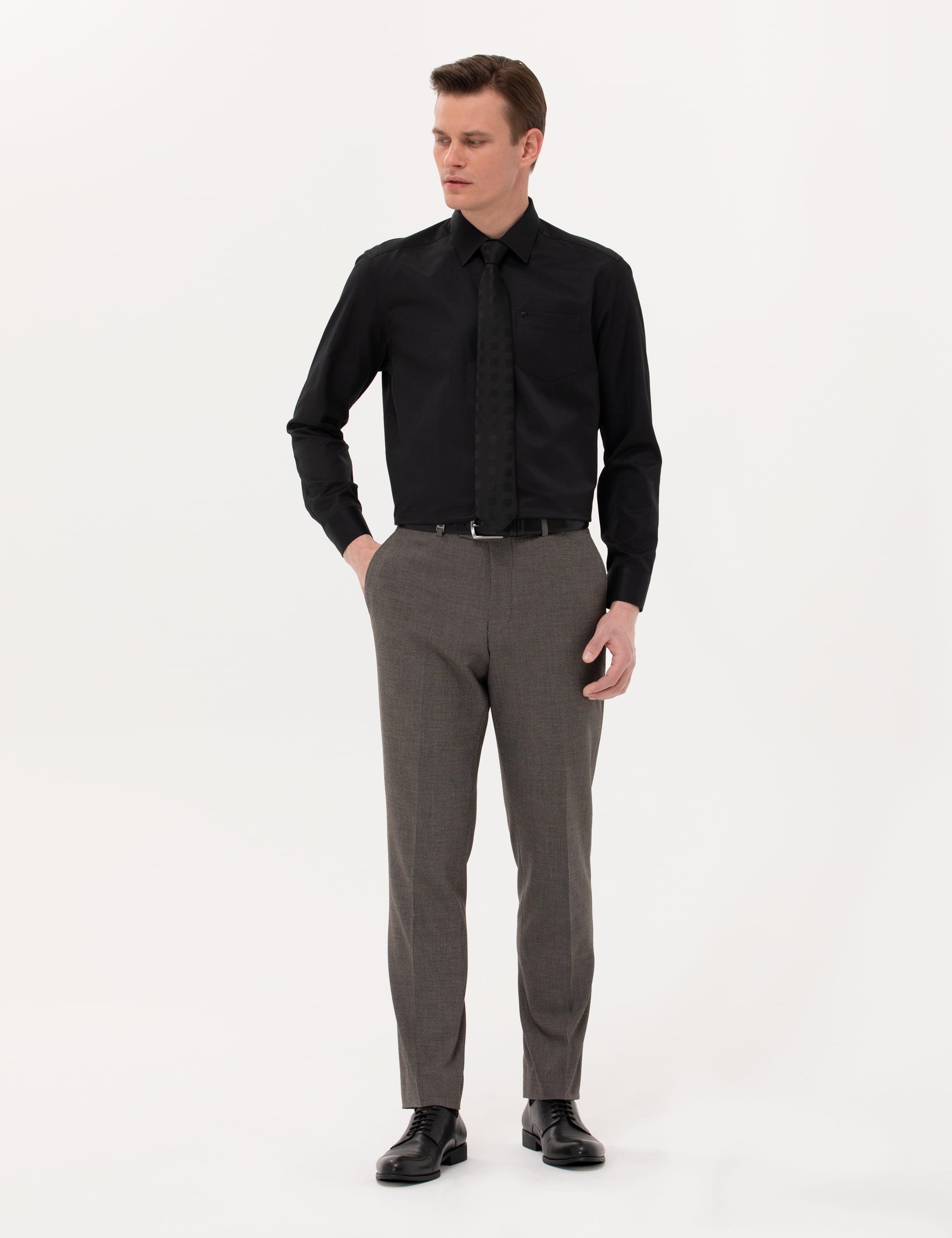 Kahverengi Slim Fit Kumaş Pantolon
