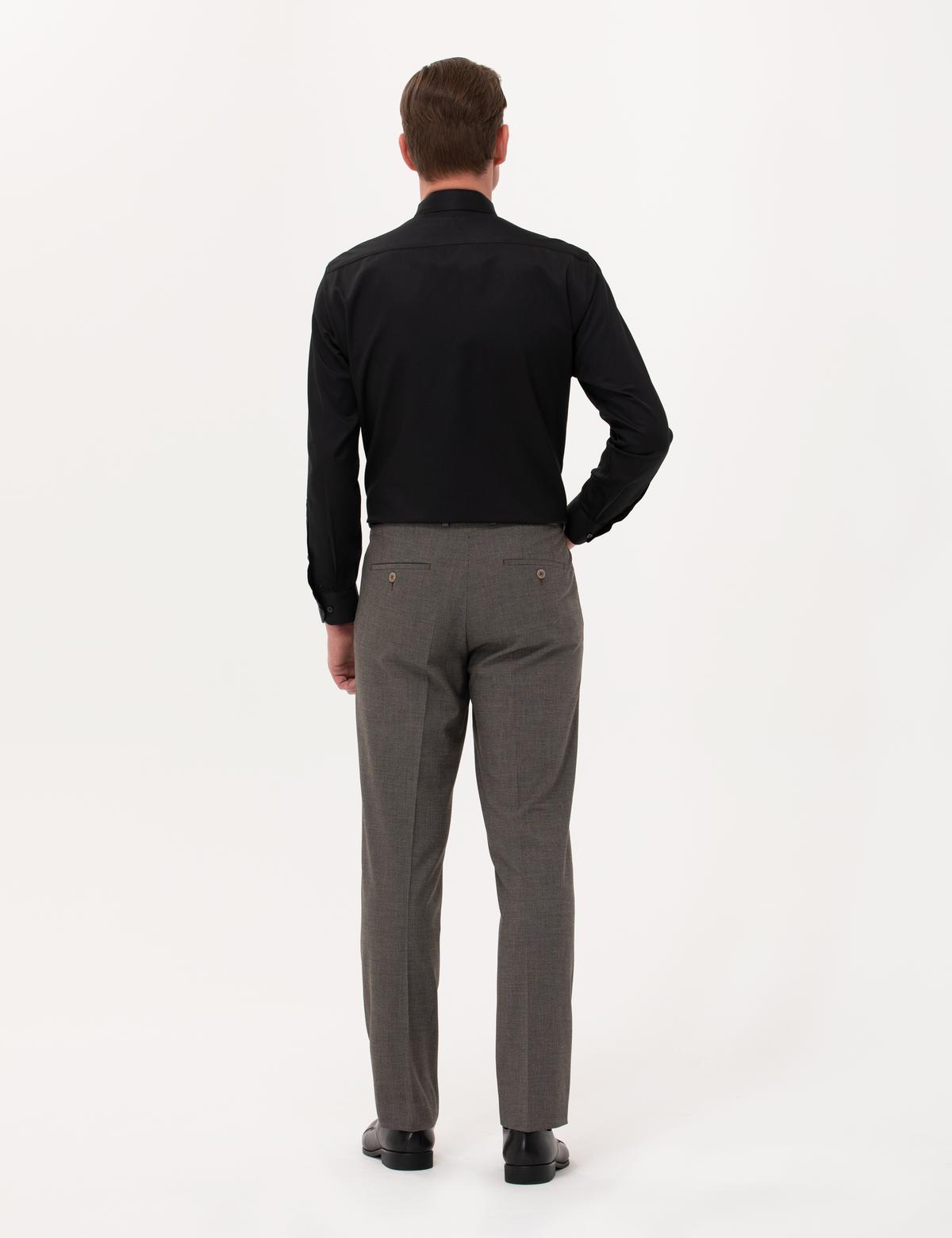 Kahverengi Slim Fit Kumaş Pantolon - 50267506114