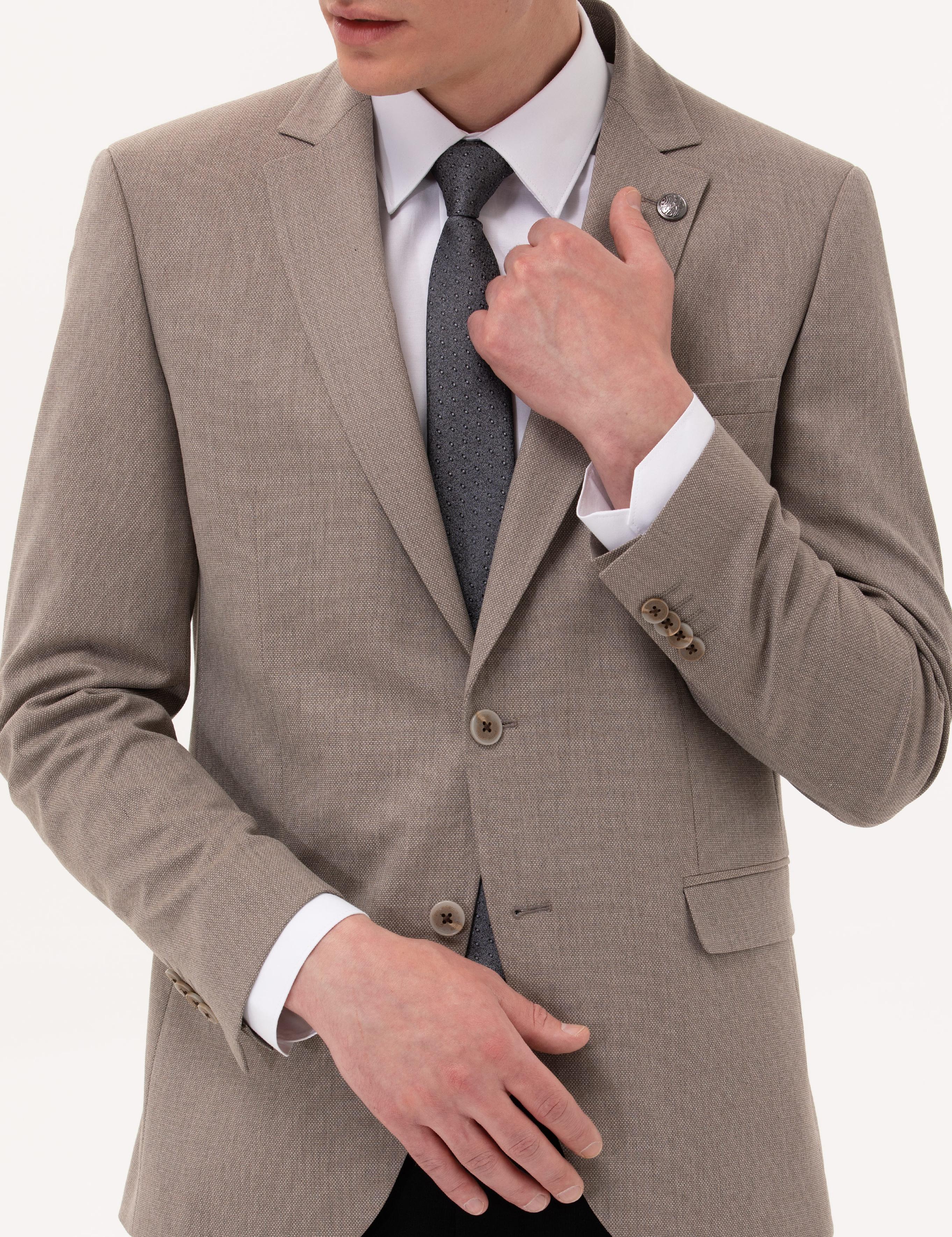 Açık Kahverengi Ex. Slim Fit Ceket