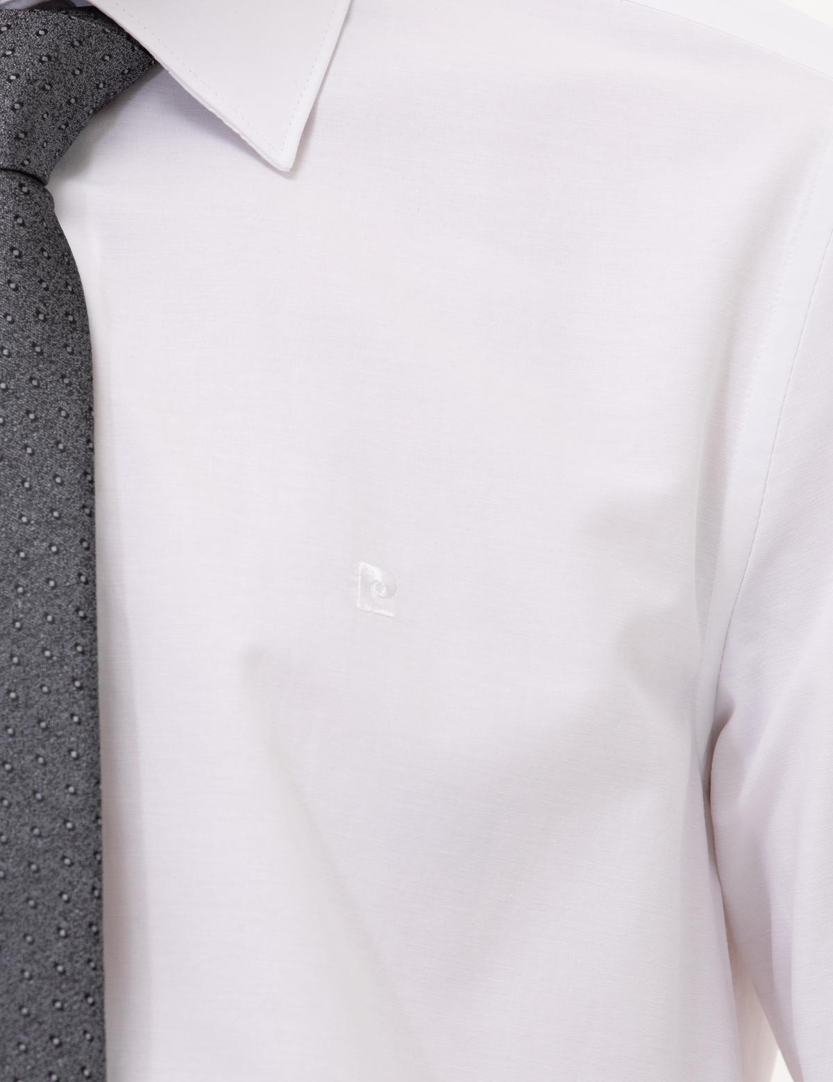 Beyaz Slim Fit Uzun Kollu Basic Gömlek - 50277786016