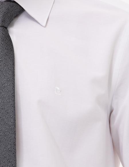 Beyaz Slim Fit Uzun Kollu Basic Gömlek - 50277786016