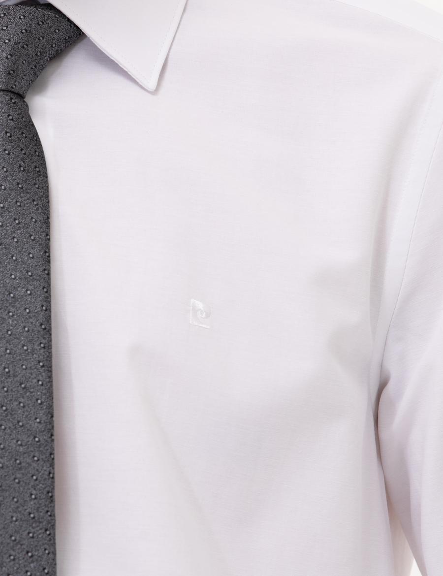 Beyaz Slim Fit Uzun Kollu Basic Gömlek