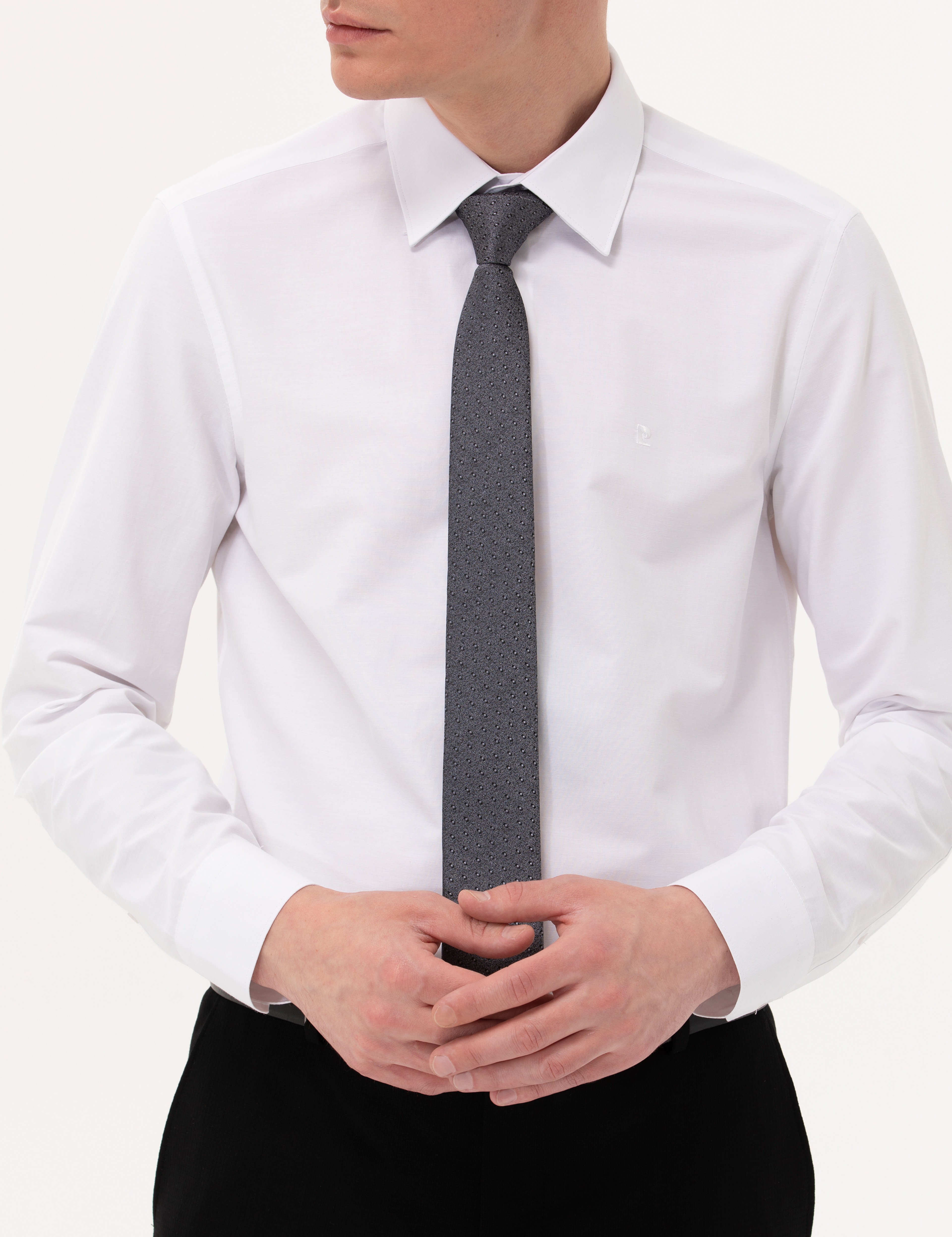 Beyaz Slim Fit Uzun Kollu Basic Gömlek - Image 6