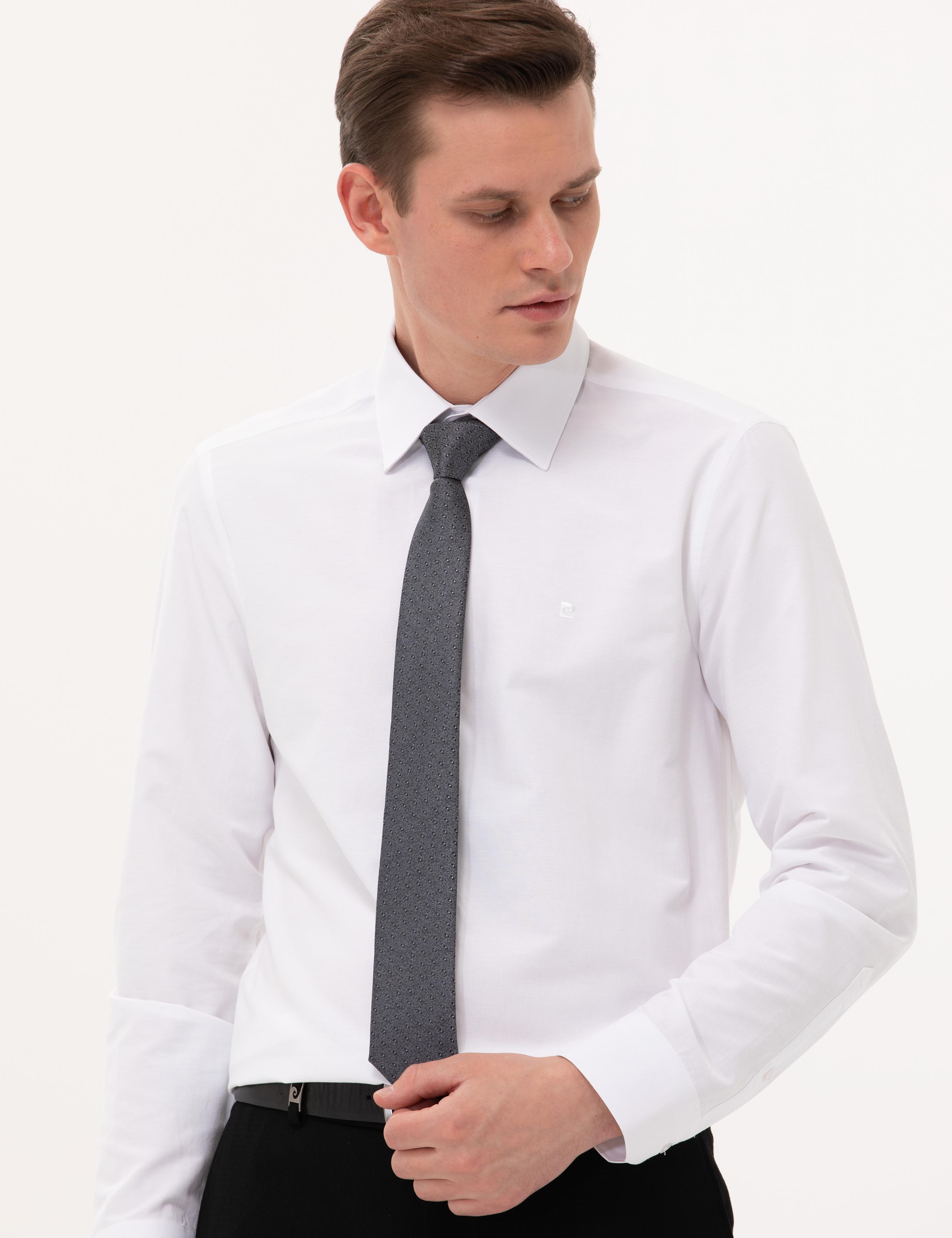 Beyaz Slim Fit Uzun Kollu Basic Gömlek