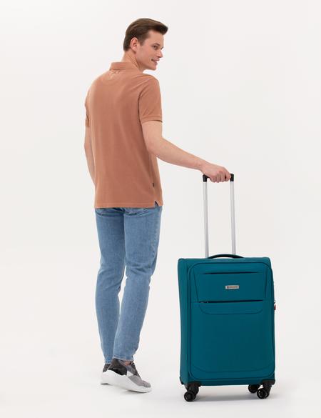 Mavi Büyük Boy Kumaş Valiz - 50279489003