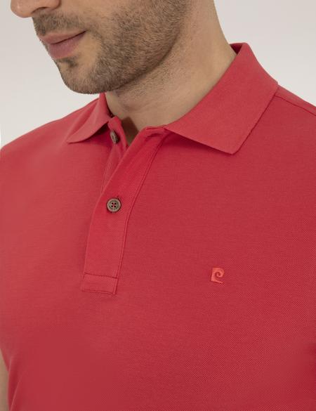 Kırmızı Slim Fit Polo Yaka Basic Tişört - 50262660083