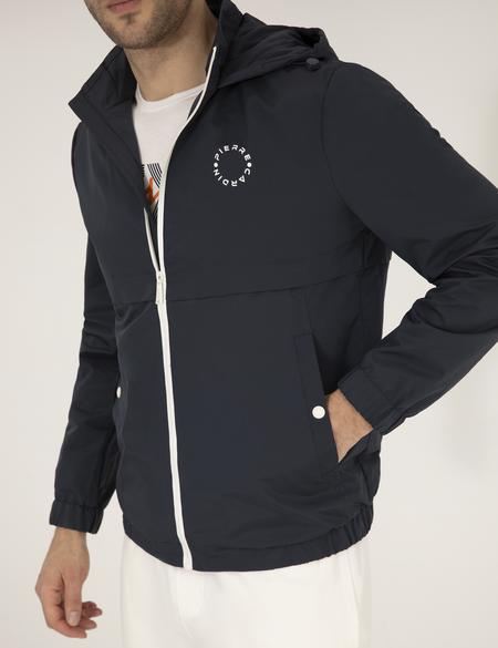 Lacivert Kapüşonlu Spor Mont - 50262871024