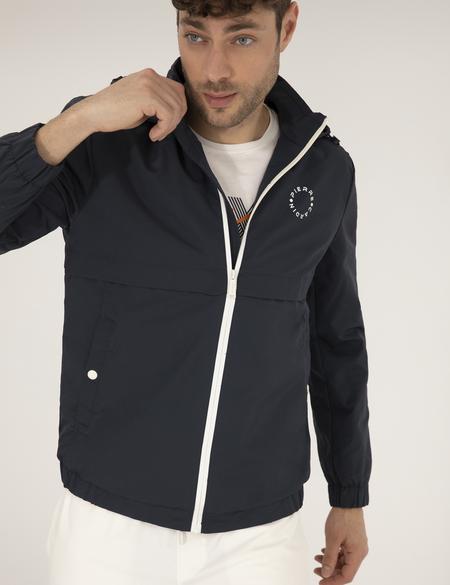 Lacivert Kapüşonlu Spor Mont - 50262871024