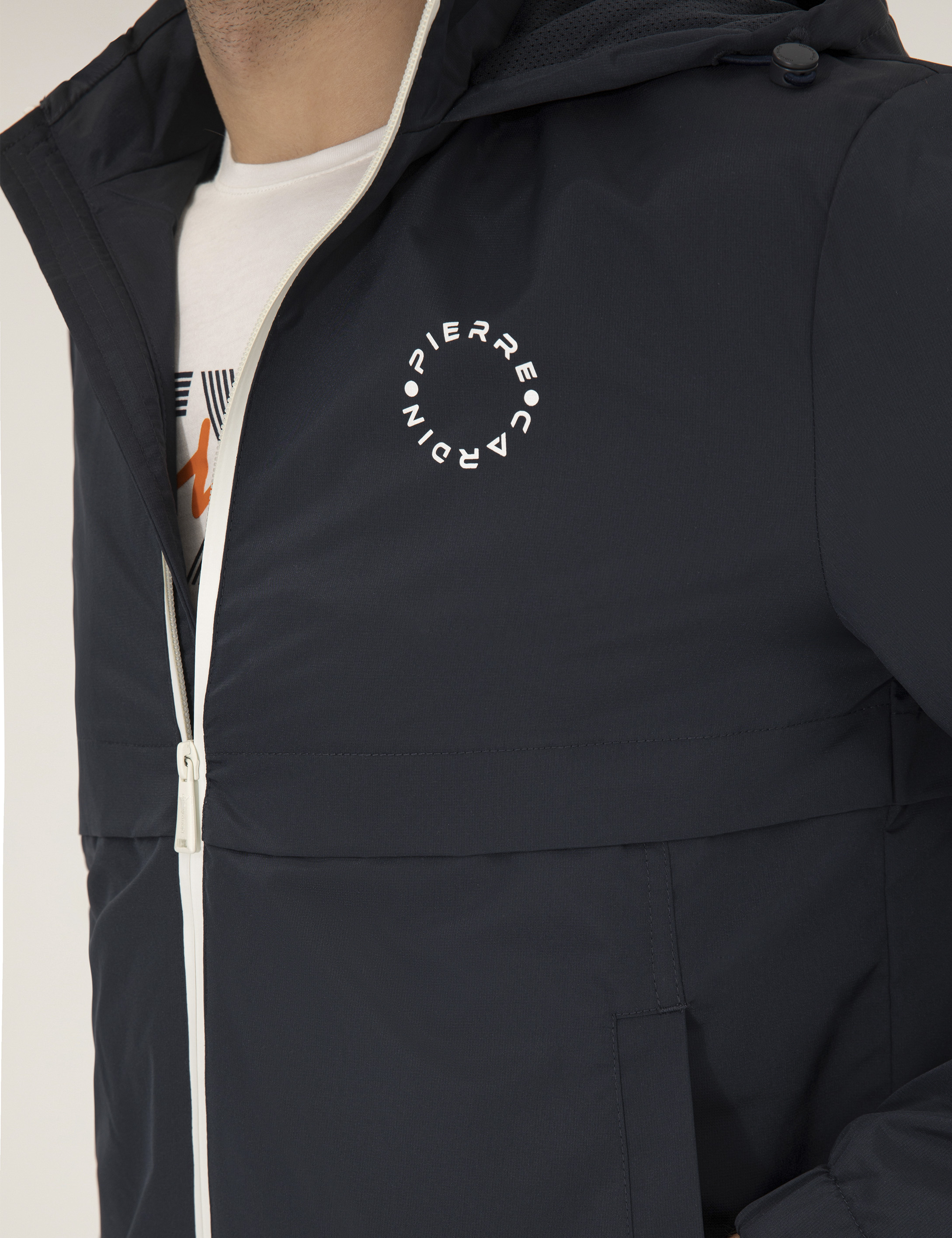 Lacivert Kapüşonlu Spor Mont - Image 7