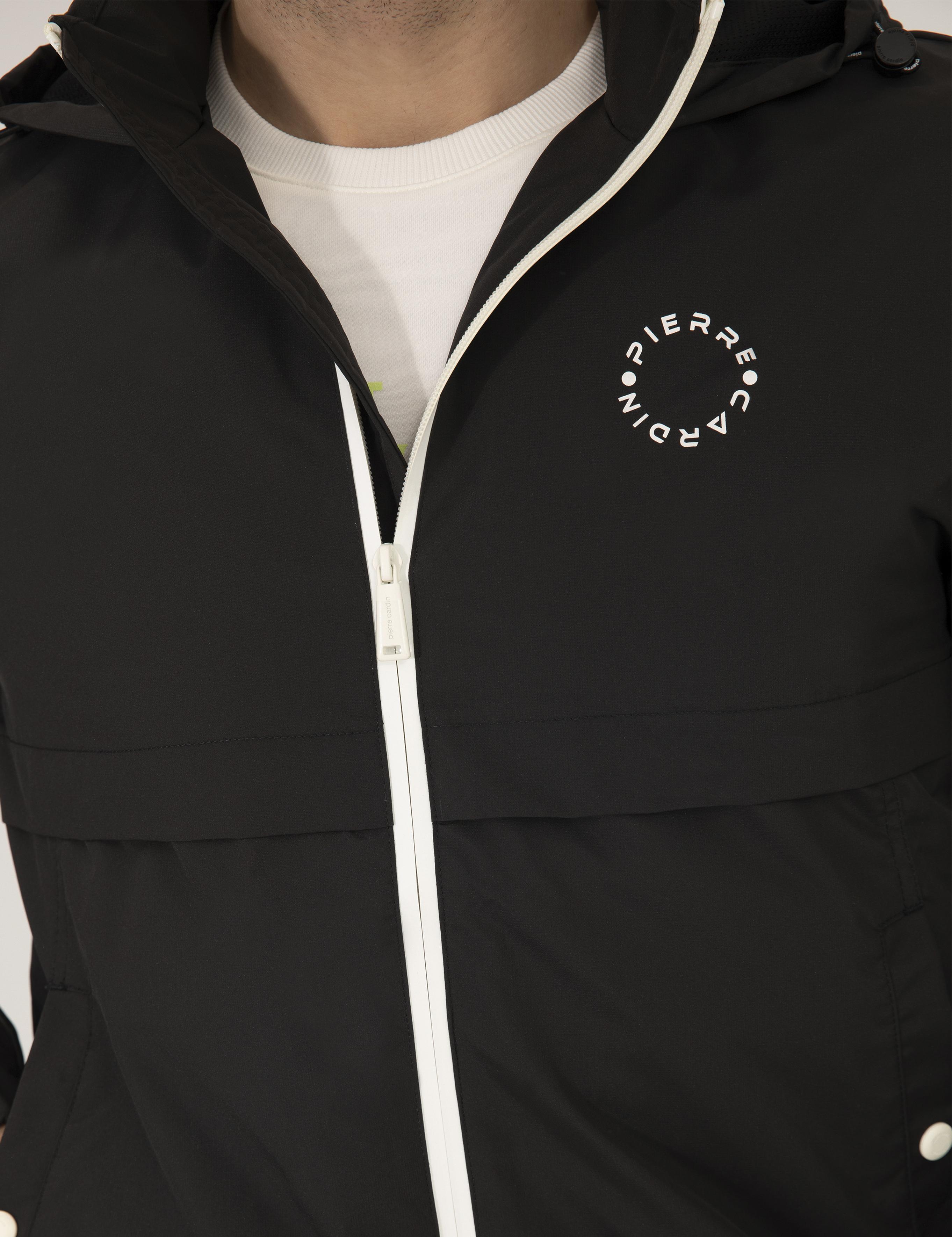 Siyah Kapüşonlu Spor Mont