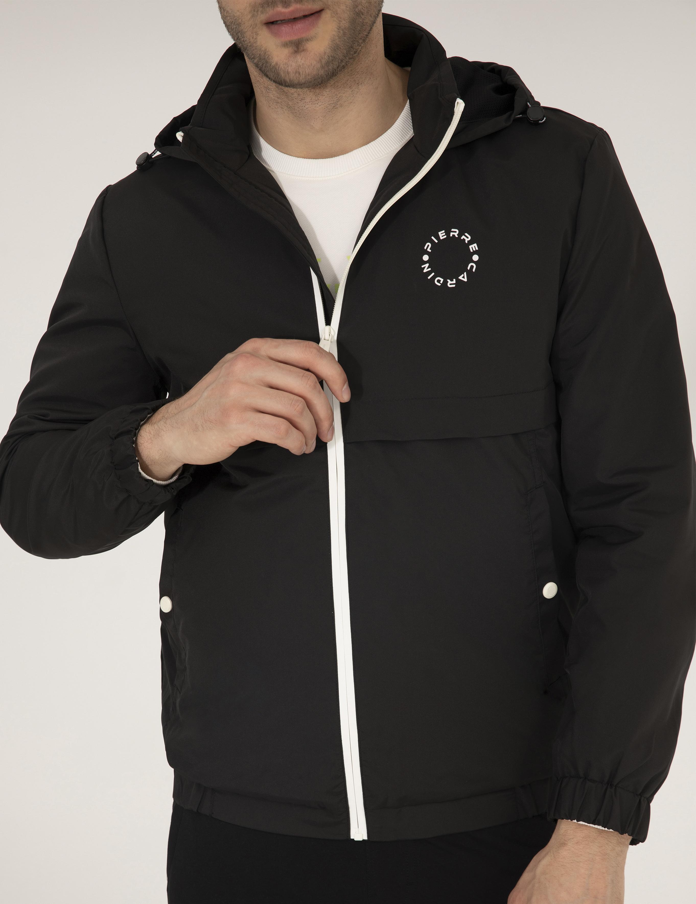 Siyah Kapüşonlu Spor Mont