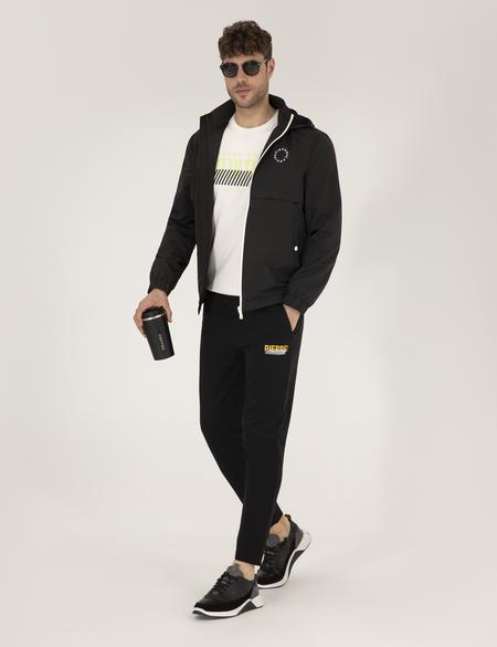 Siyah Kapüşonlu Spor Mont - 50262871035