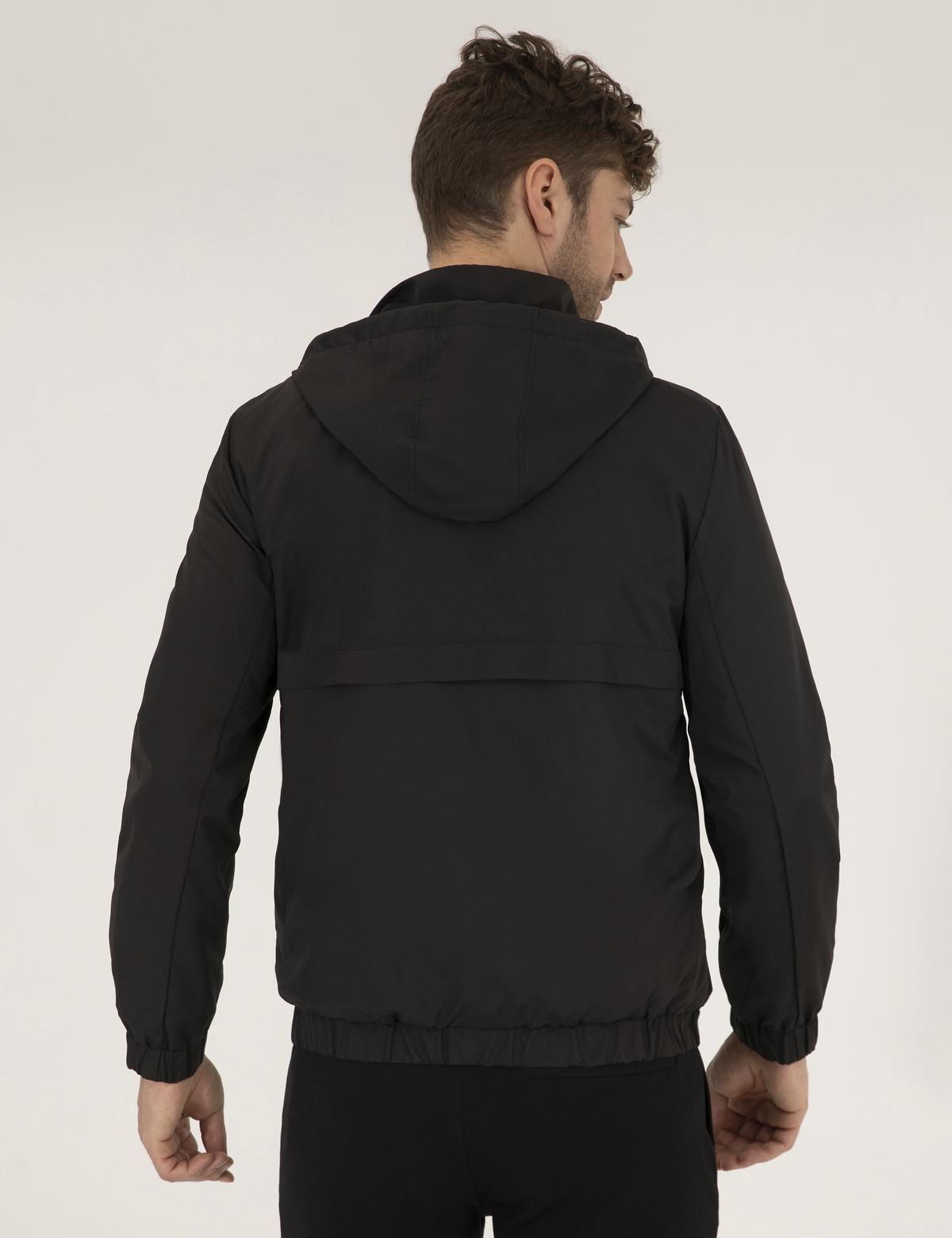 Siyah Kapüşonlu Spor Mont - 50262871035