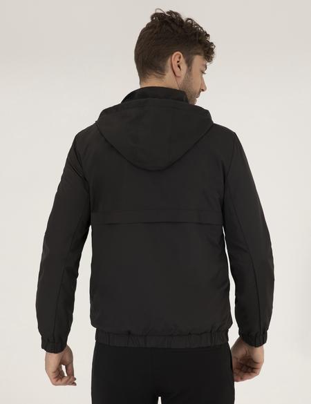 Siyah Kapüşonlu Spor Mont - 50262871035