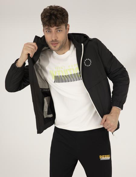 Siyah Kapüşonlu Spor Mont - 50262871035