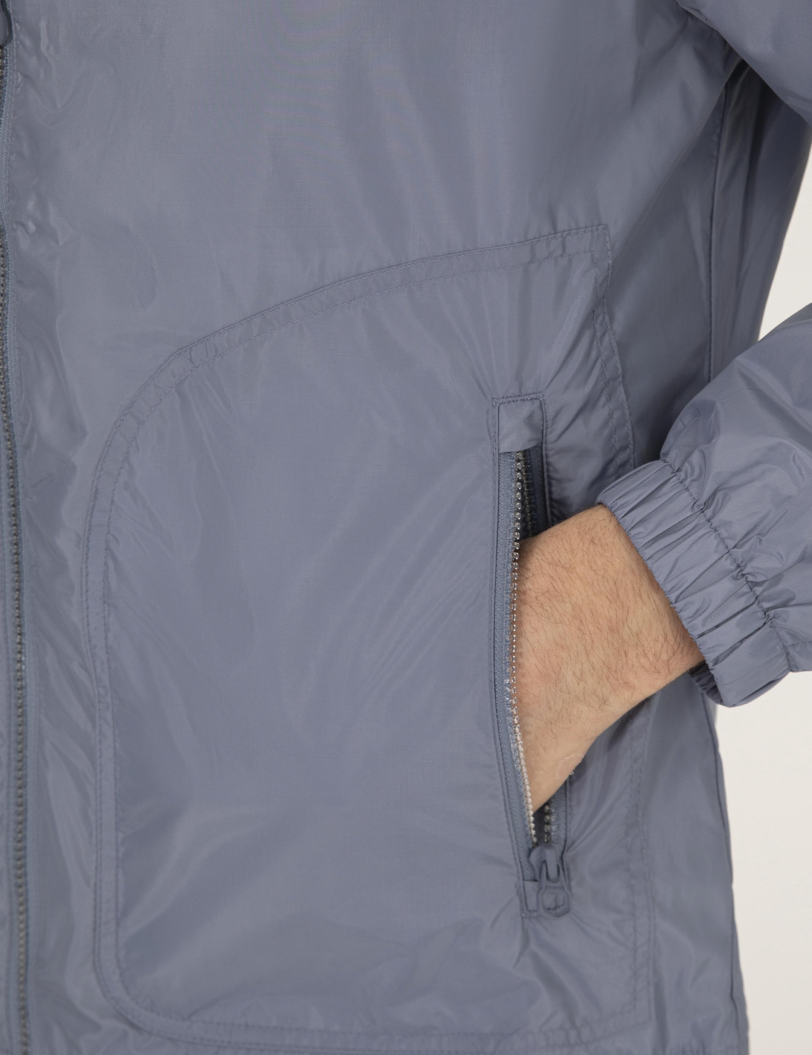 İndigo Kapüşonlu Rüzgarlık Mont