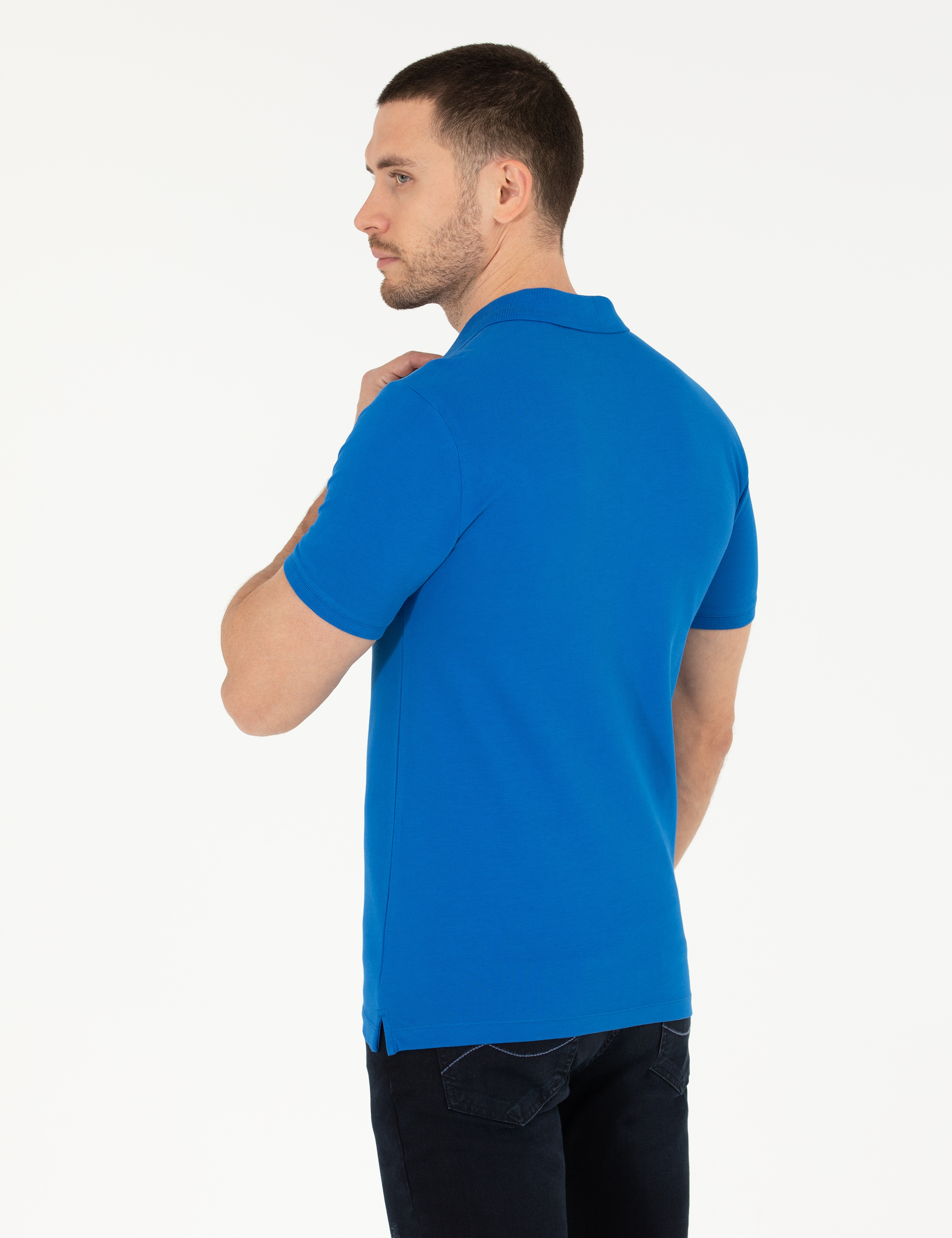 Sax Slim Fit Polo Yaka Basic Tişört - Image 5