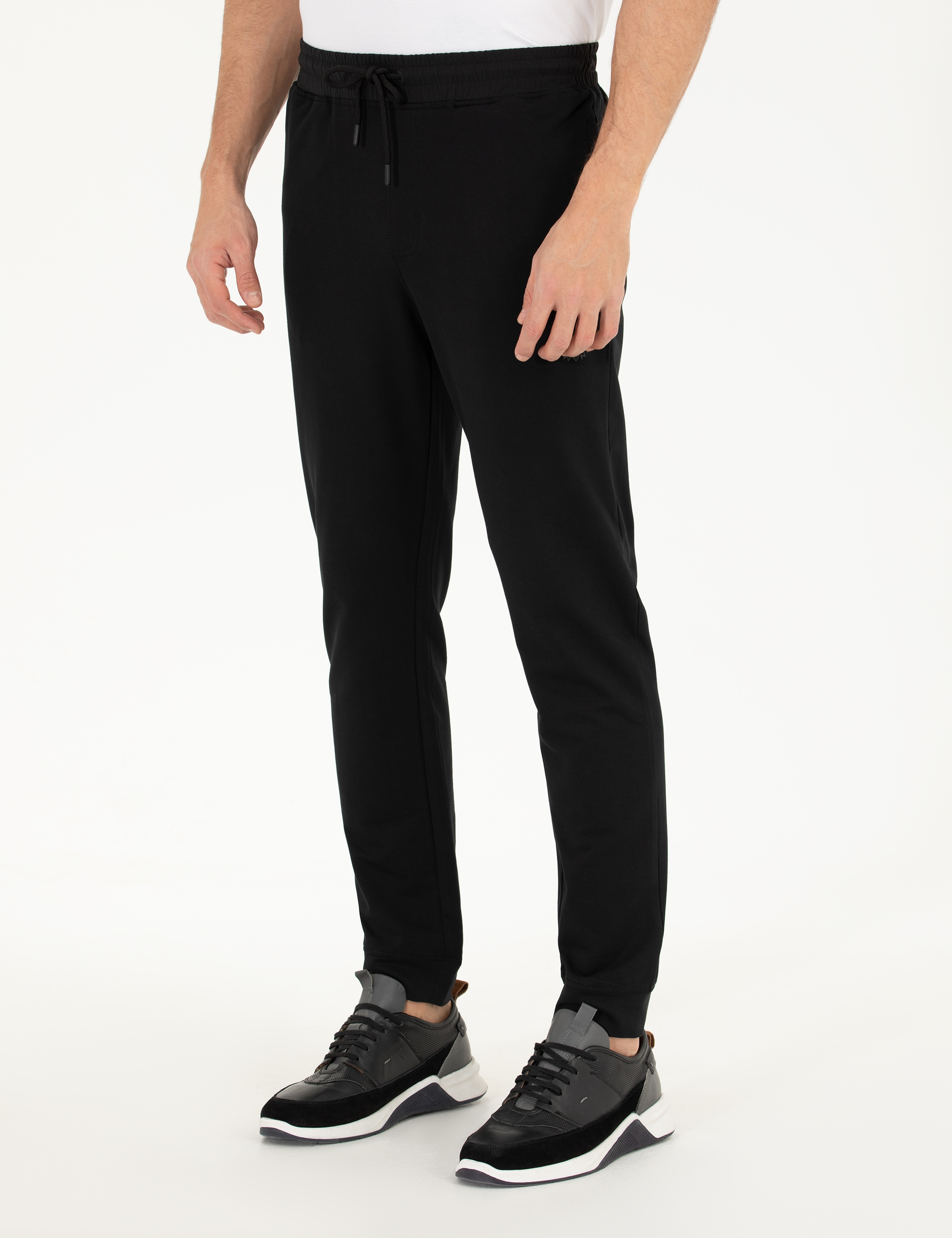 Siyah Slim Fit Eşofman Altı - Image 2