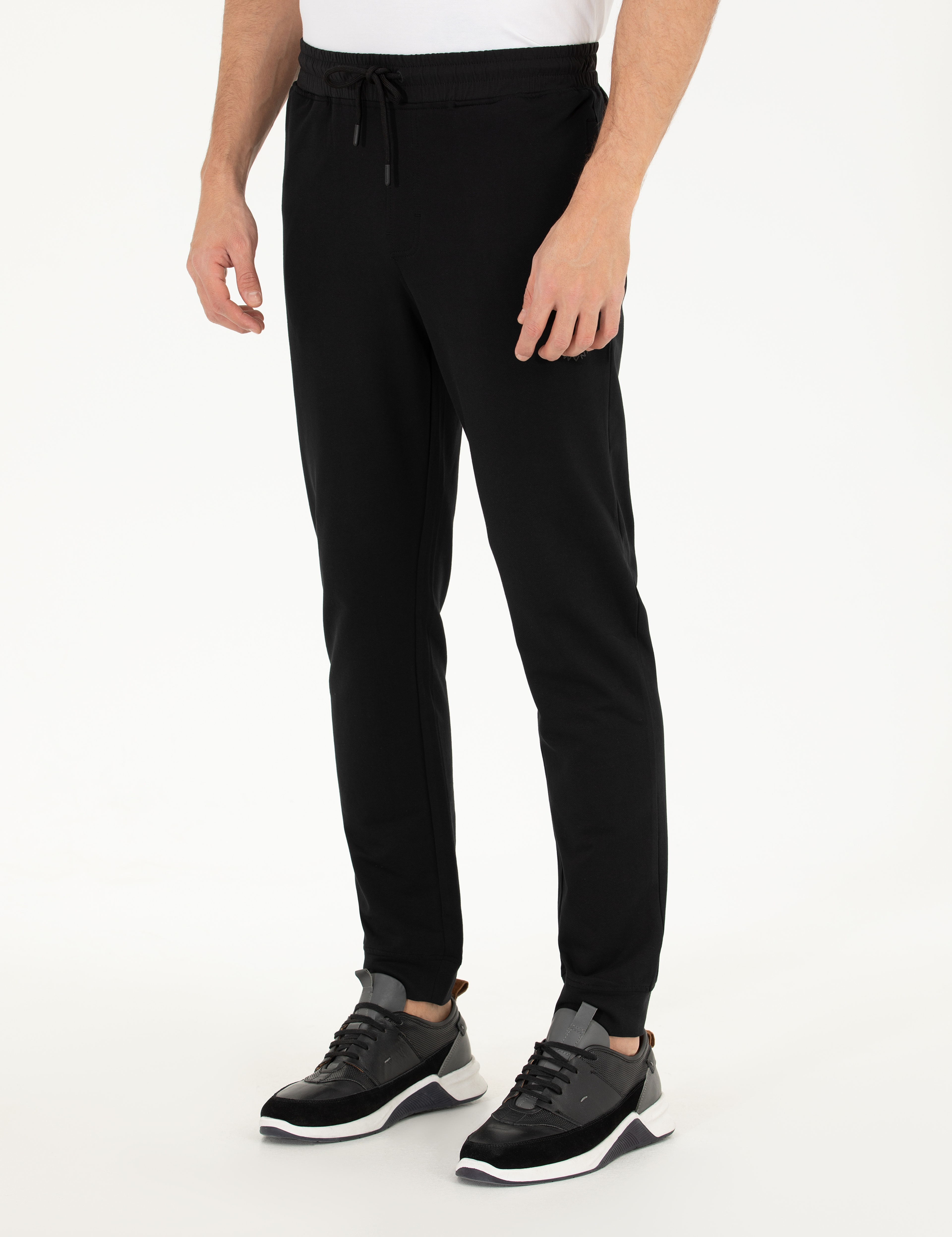 Siyah Slim Fit Eşofman Altı
