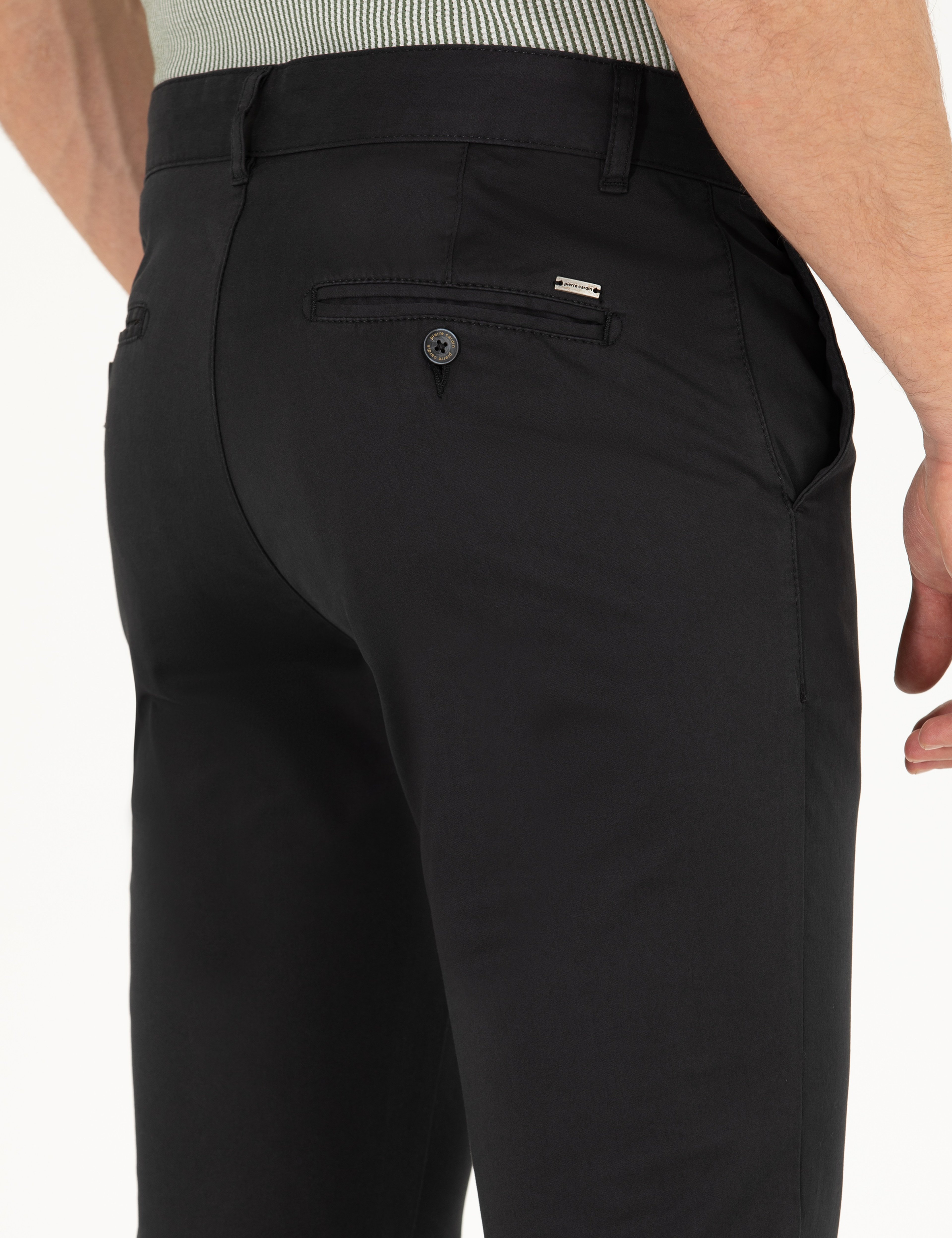 Siyah Slim Fit Basic Chino Pantolon
