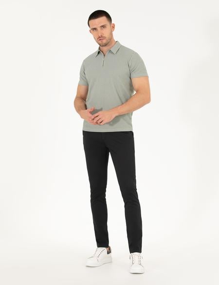 Siyah Slim Fit Basic Chino Pantolon - 50268098129