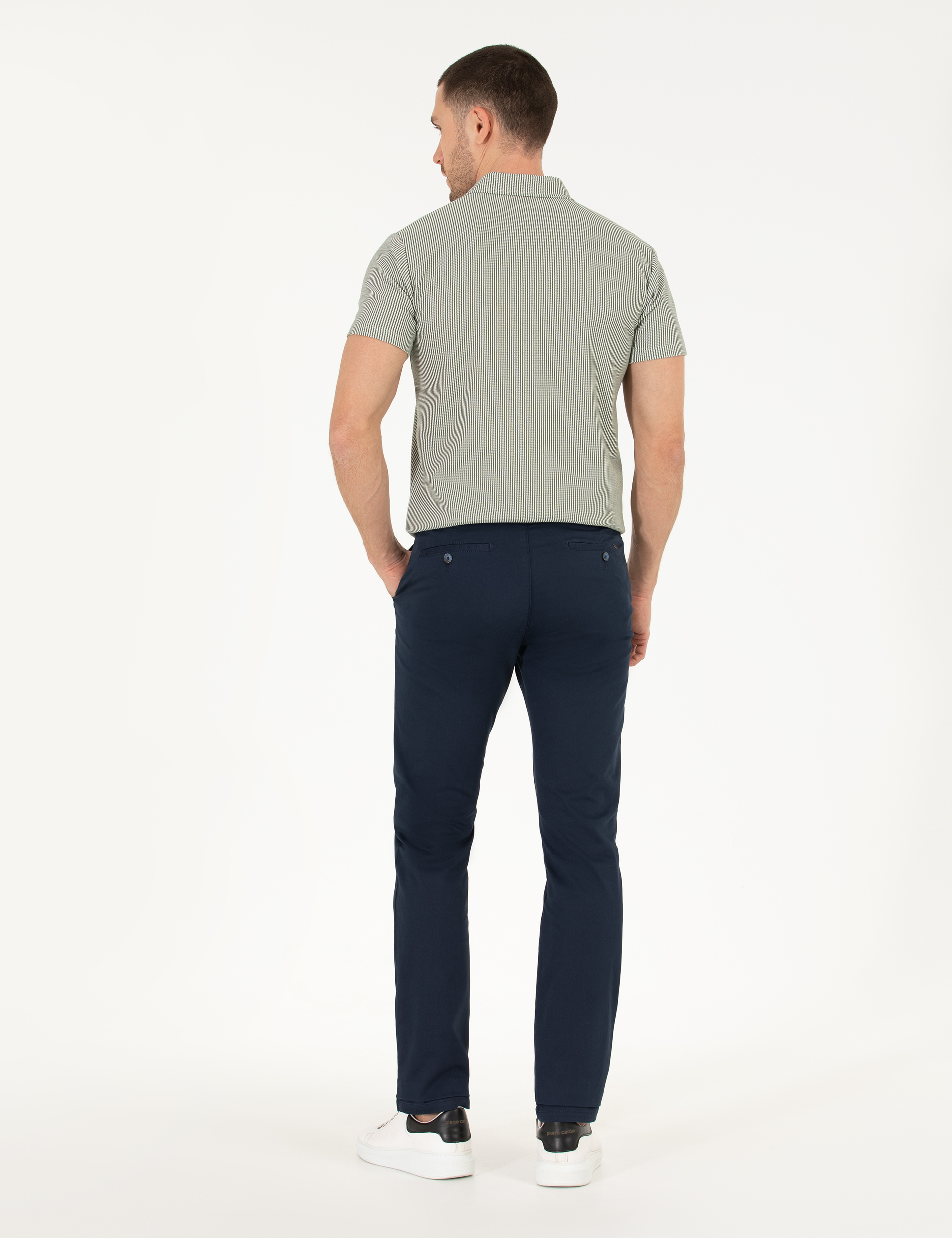 Lacivert Regular Fit Kanvas Pantolon