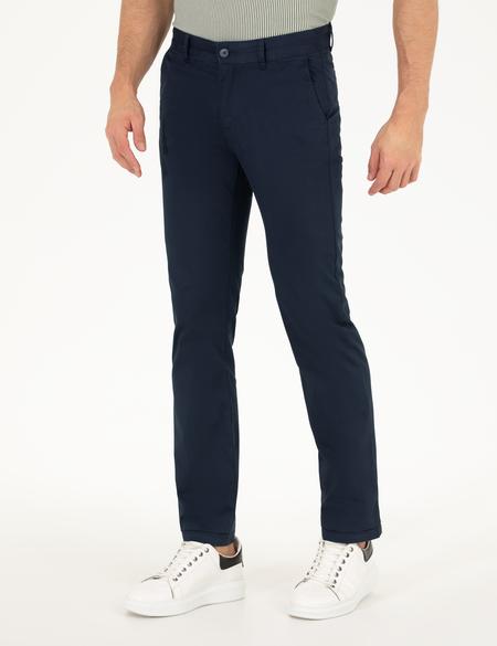 Lacivert Regular Fit Kanvas Pantolon - 50268860147