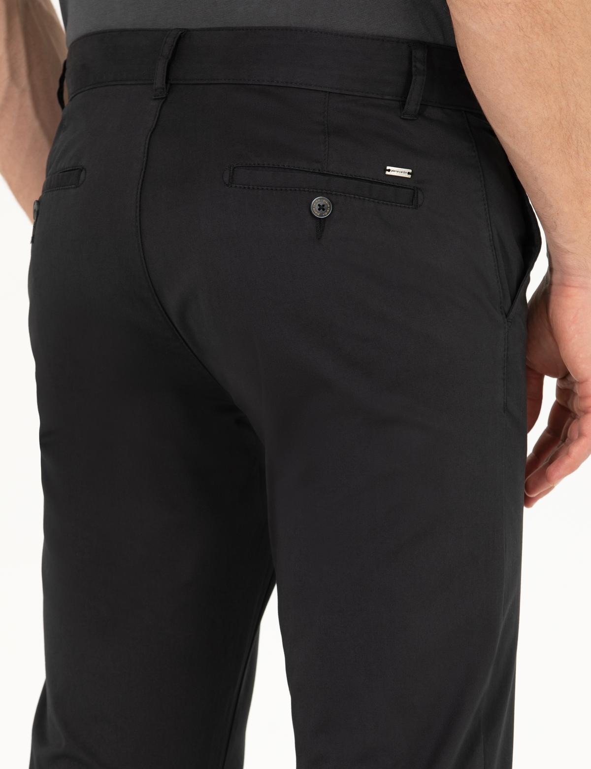 Siyah Regular Fit Kanvas Pantolon - 50268860210