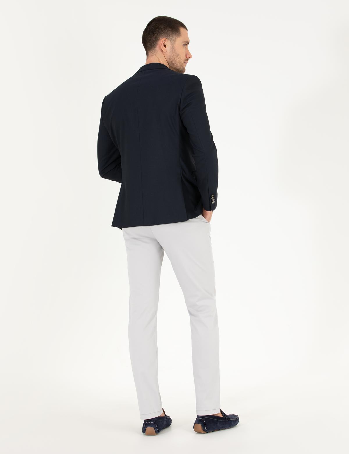 Açık Gri Regular Fit Kanvas Pantolon - 50268860329