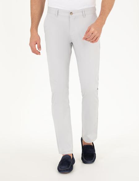 Açık Gri Regular Fit Kanvas Pantolon - 50268860329
