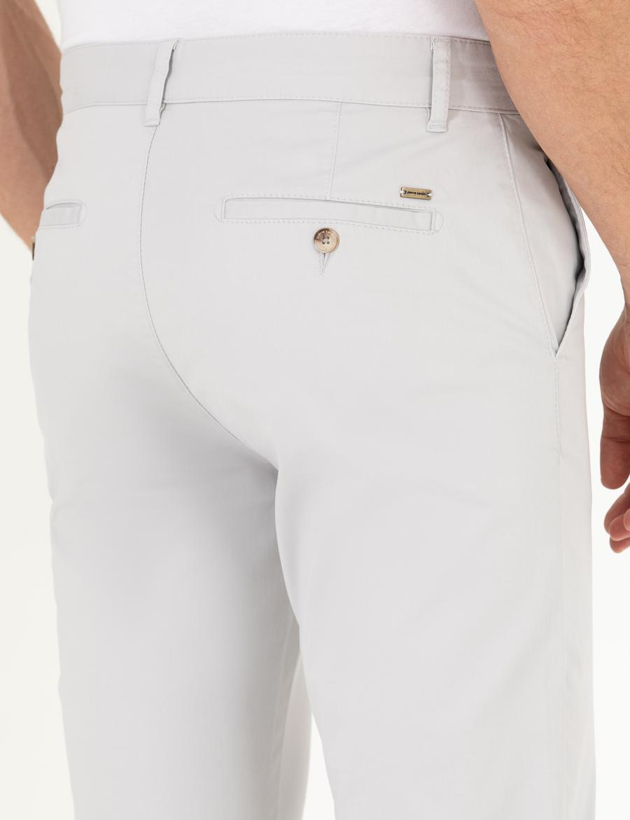 Açık Gri Regular Fit Kanvas Pantolon