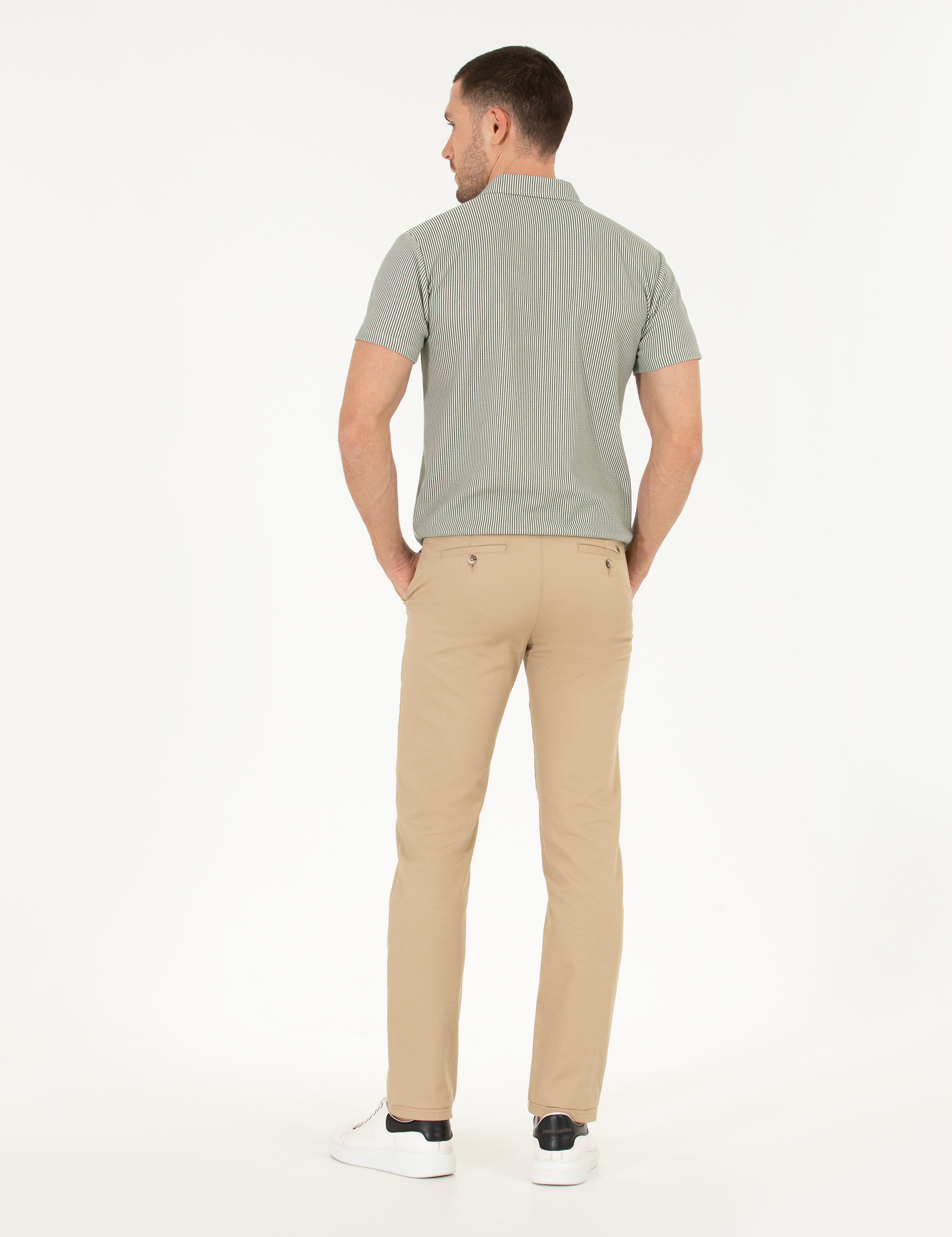 Bej Regular Fit Kanvas Pantolon - Image 4