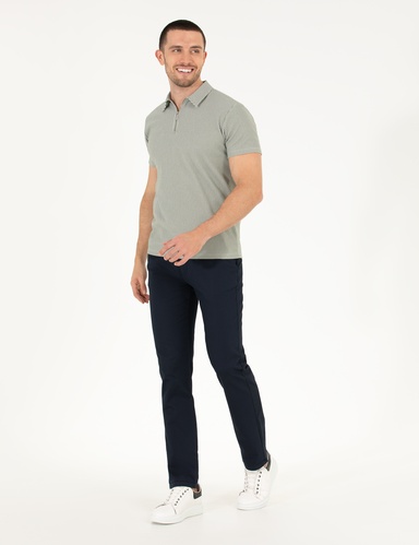Lacivert Regular Fit Kanvas Pantolon