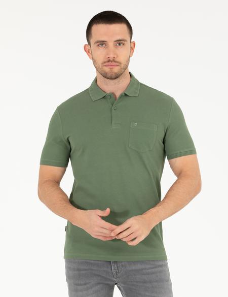 Haki Regular Fit Polo Yaka Basic Tişört - 50269604064