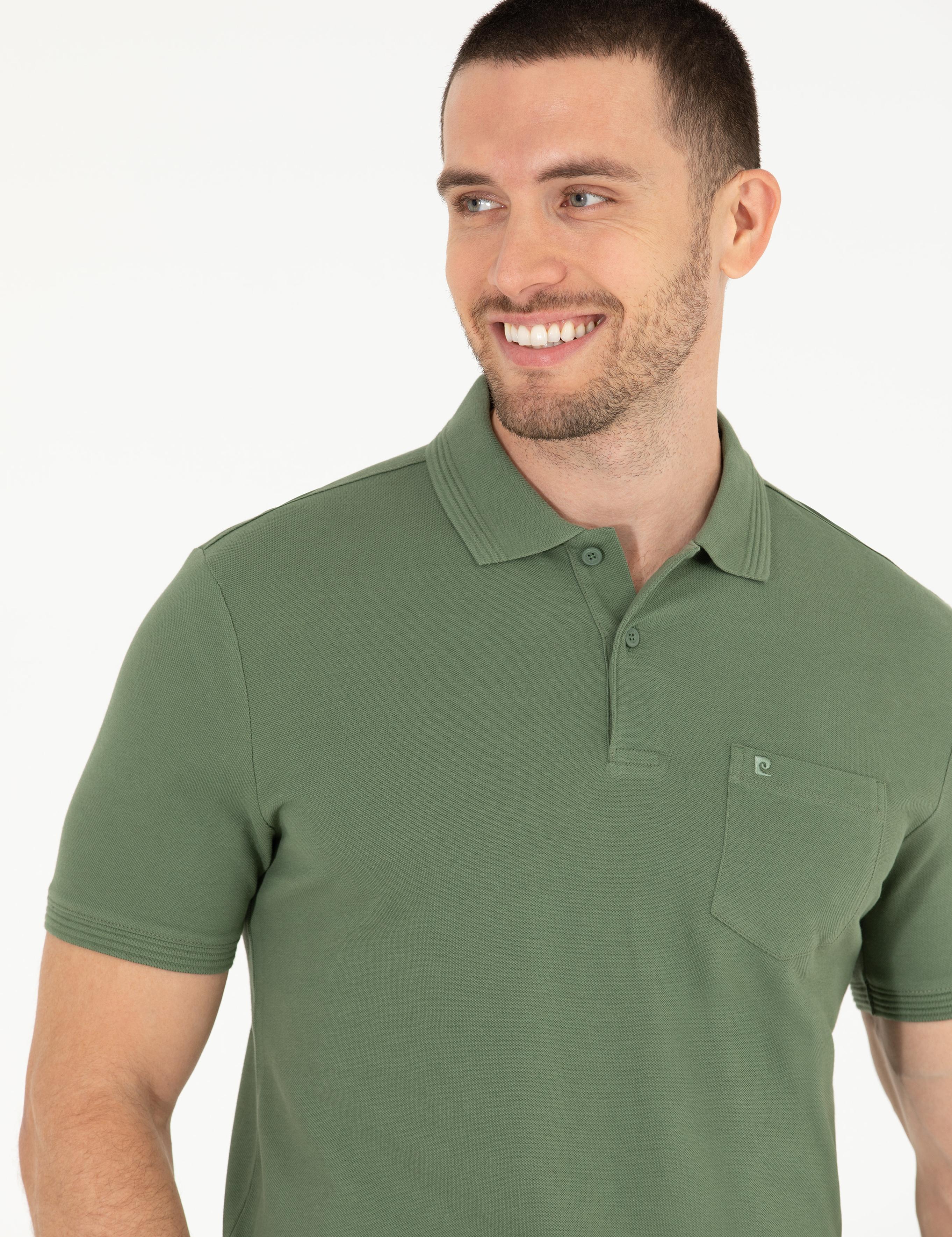 Haki Regular Fit Polo Yaka Basic Tişört