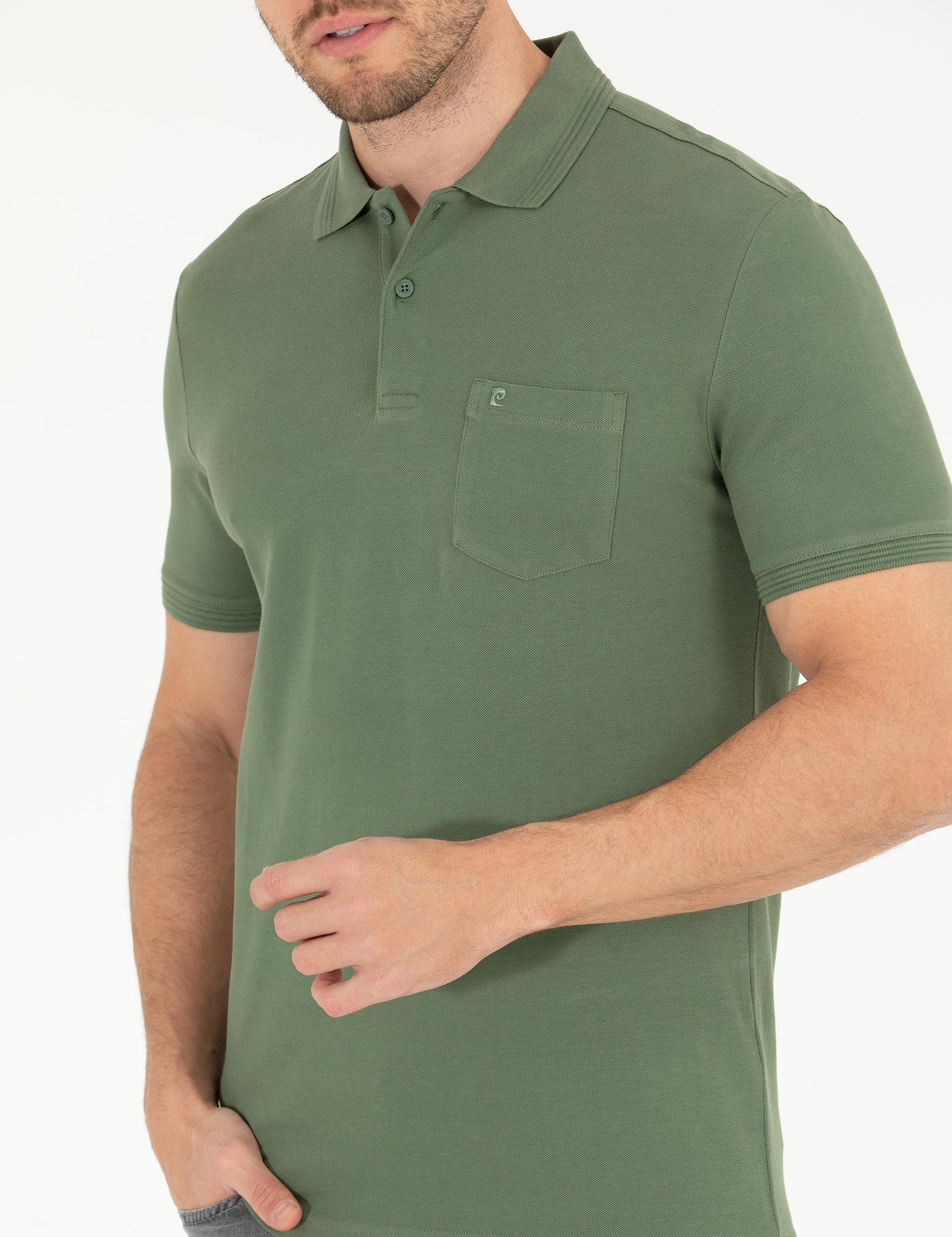 Haki Regular Fit Polo Yaka Basic Tişört