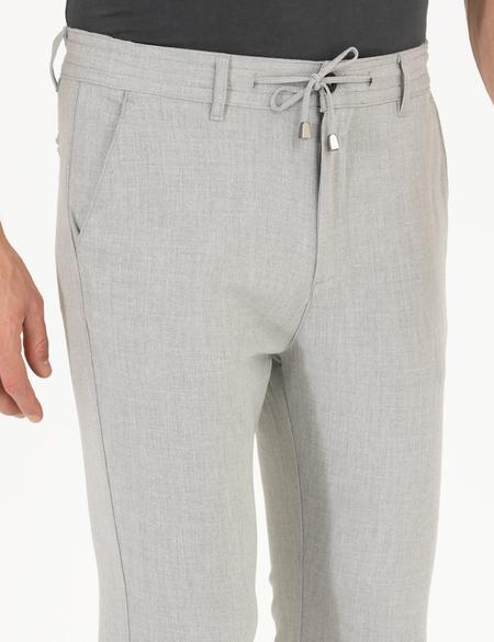 Gri Jogger Fit Kanvas Pantolon - 50274212062