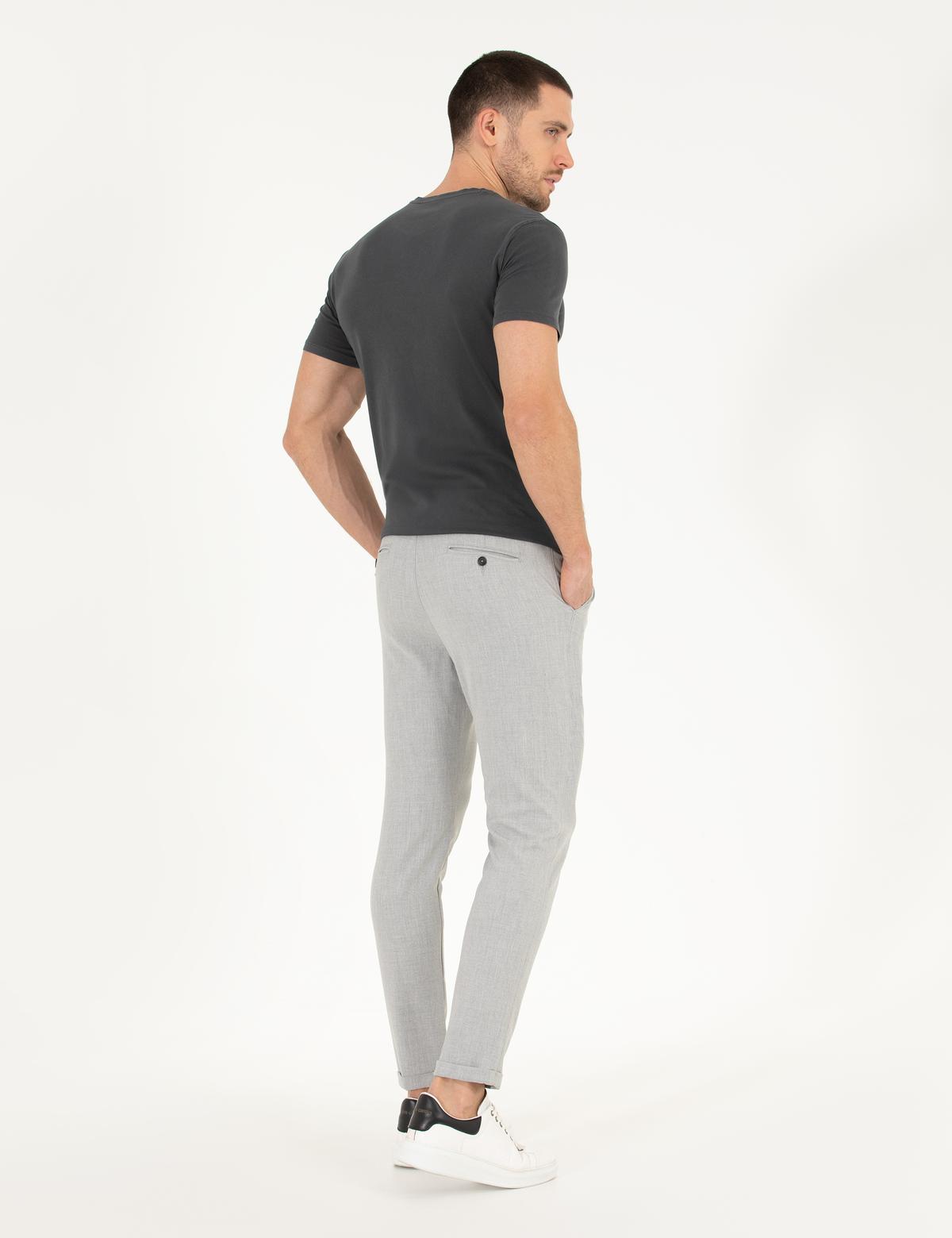 Gri Jogger Fit Kanvas Pantolon - 50274212062