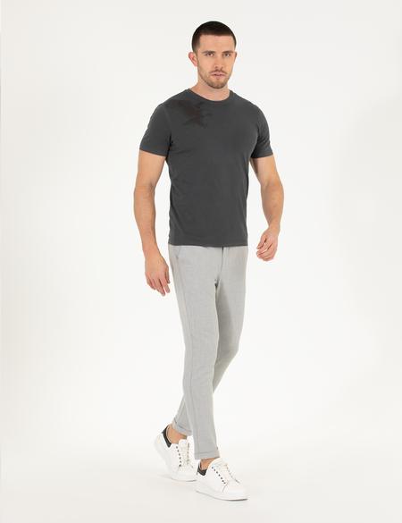Gri Jogger Fit Kanvas Pantolon - 50274212062