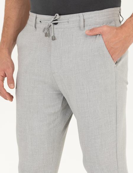 Gri Jogger Fit Kanvas Pantolon - 50274212062