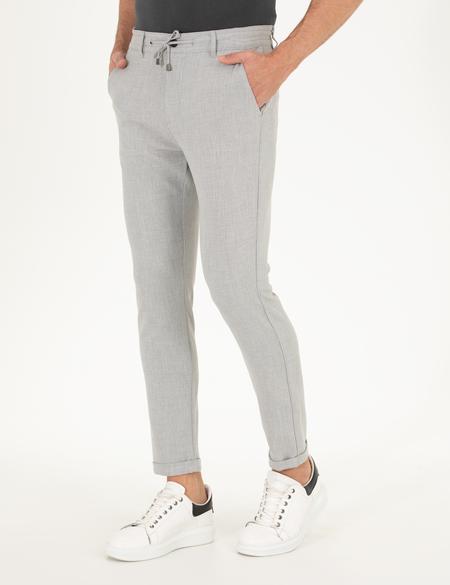 Gri Jogger Fit Kanvas Pantolon - 50274212062