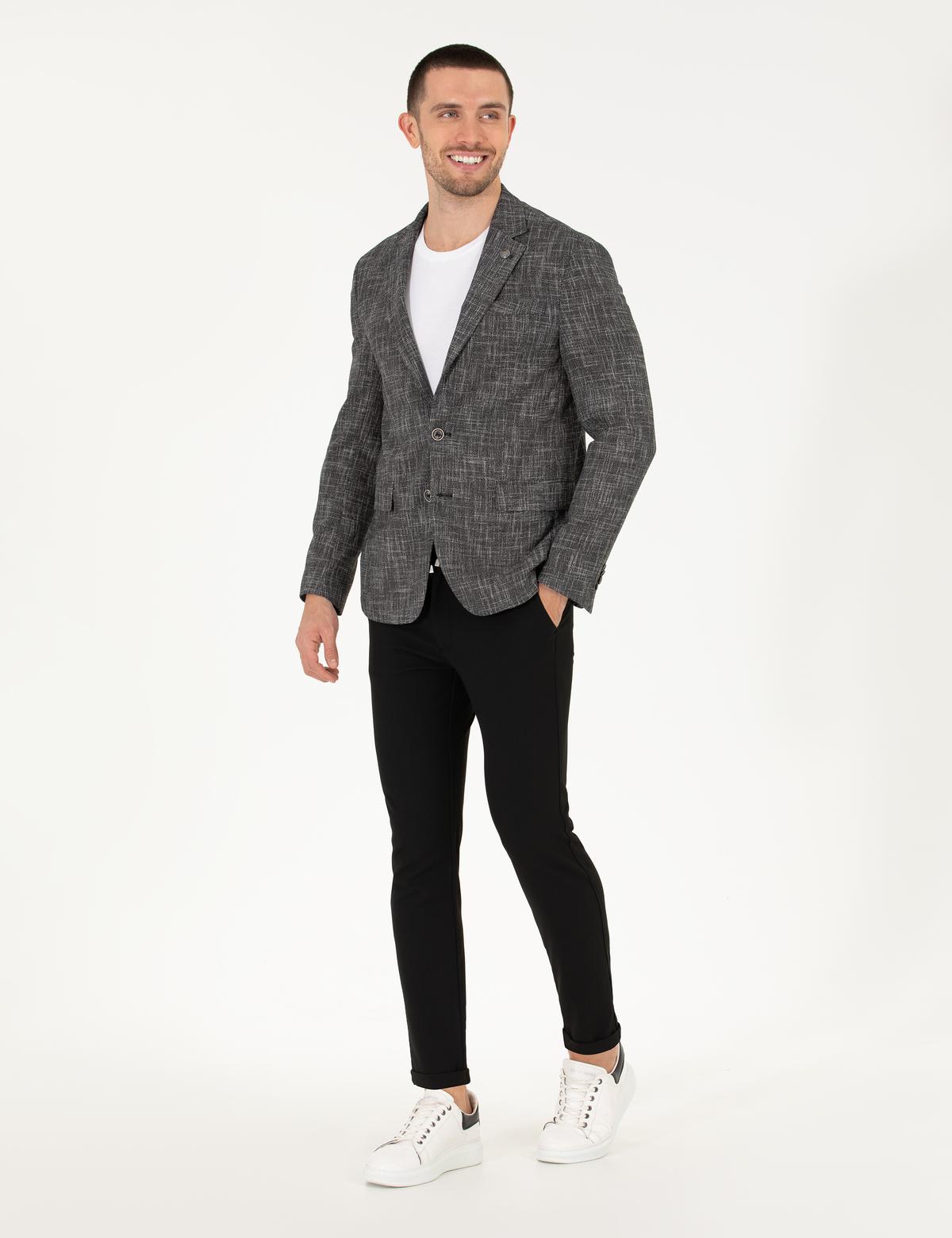 Siyah Jogger Fit Kanvas Pantolon - 50274212092