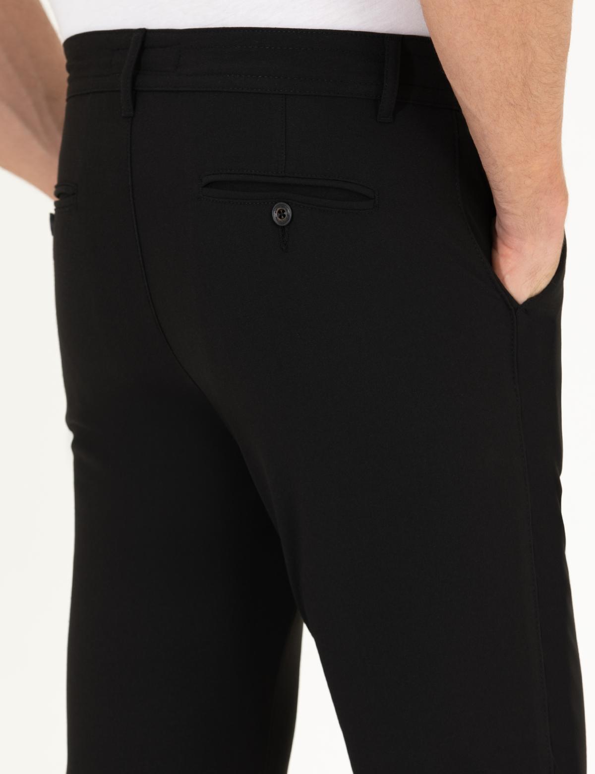 Siyah Jogger Fit Kanvas Pantolon - 50274212092