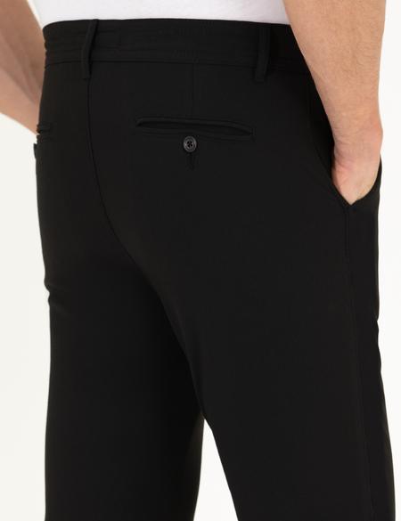 Siyah Jogger Fit Kanvas Pantolon - 50274212092