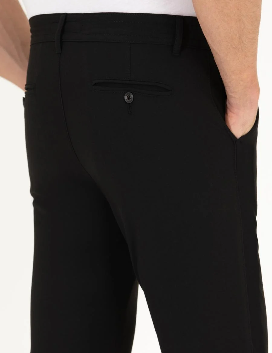 Siyah Jogger Fit Kanvas Pantolon