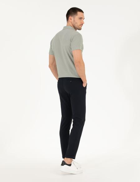 Lacivert Jogger Fit Kanvas Pantolon - 50274212176