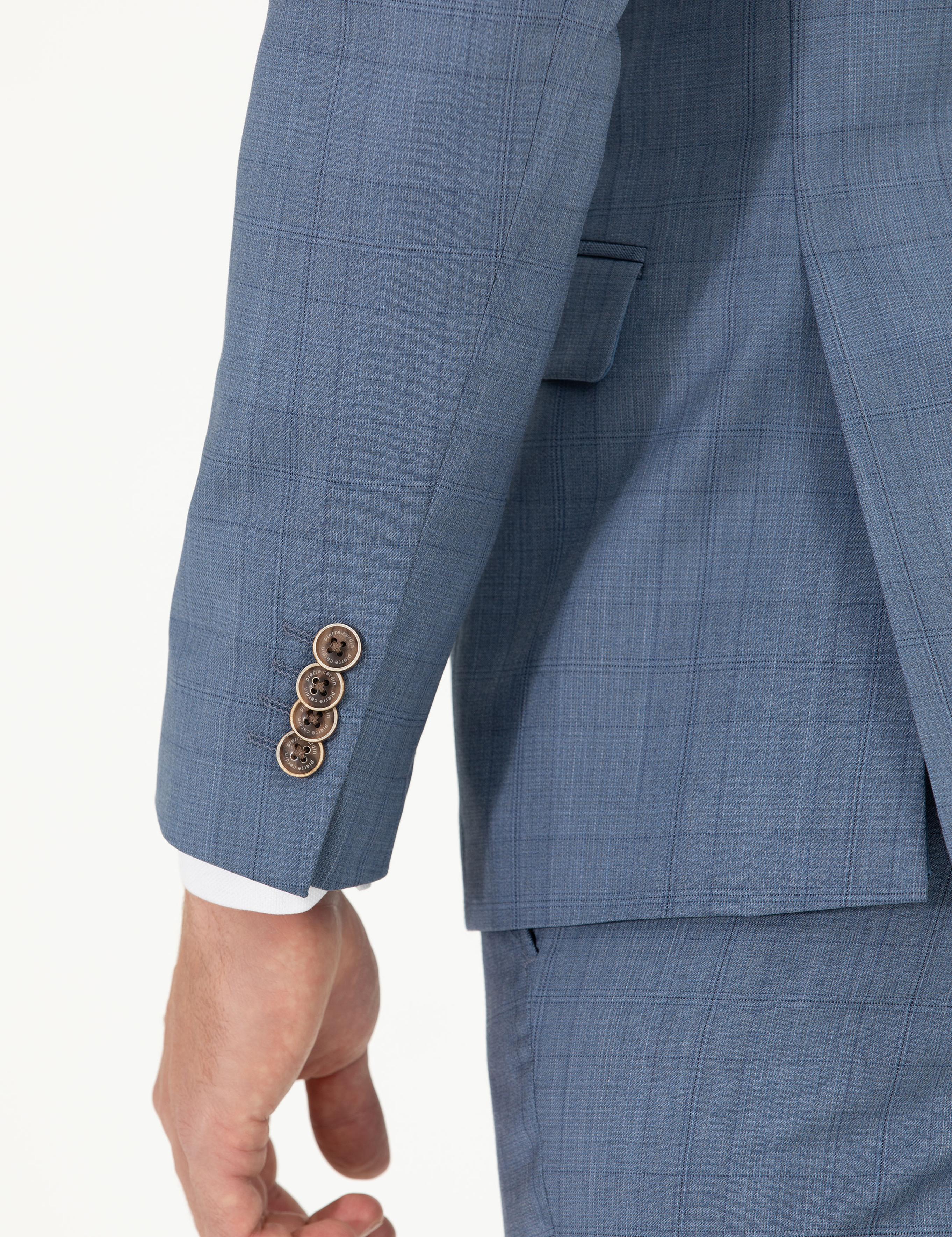 %100 Yün Mavi Ekstra Slim Fit Takım Elbise