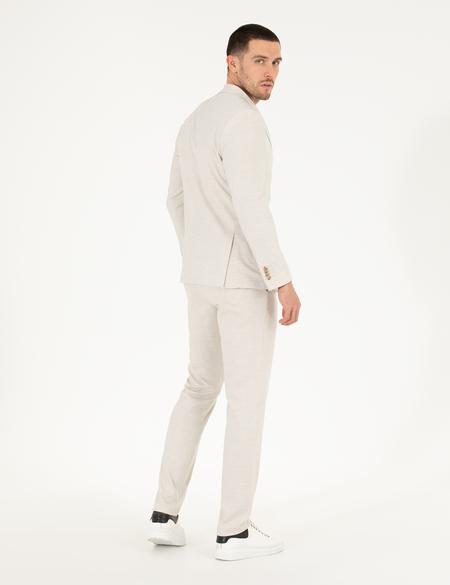 Bej Çizgili Spor Takım Elbise - 50264994206